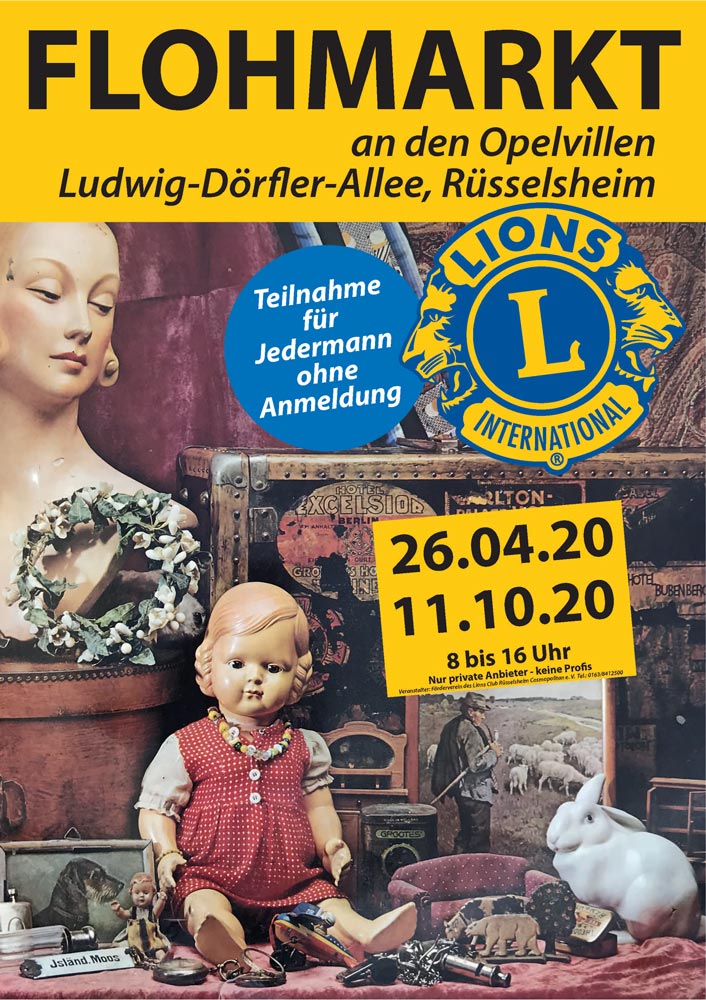 FLOHMARKT in Rüsselsheim - Lions-Club Rüsselsheim